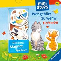 ministeps: Mein erstes Magnetbuch: Wer gehört zu wem? Tierkinder Grimm, Sandra; Dal Lago, Gabriele (Illustrationen) Couverture rigide 