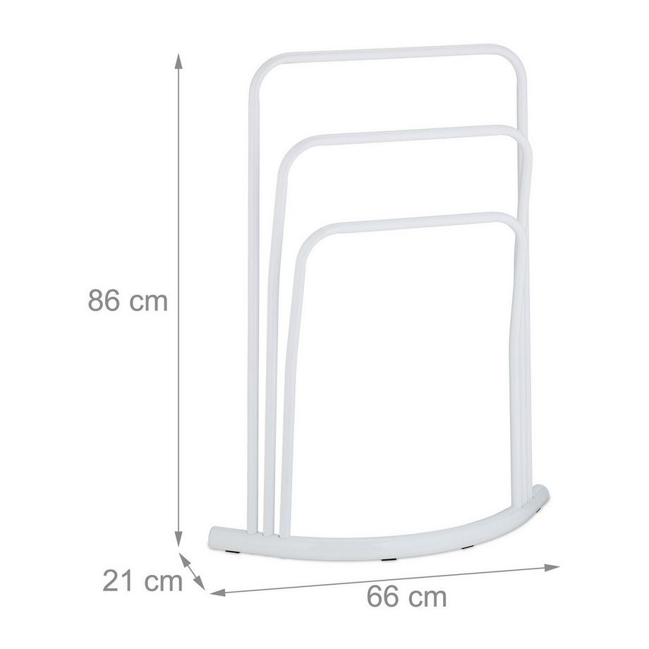 B2X Porte-serviettes sur pied blanc  