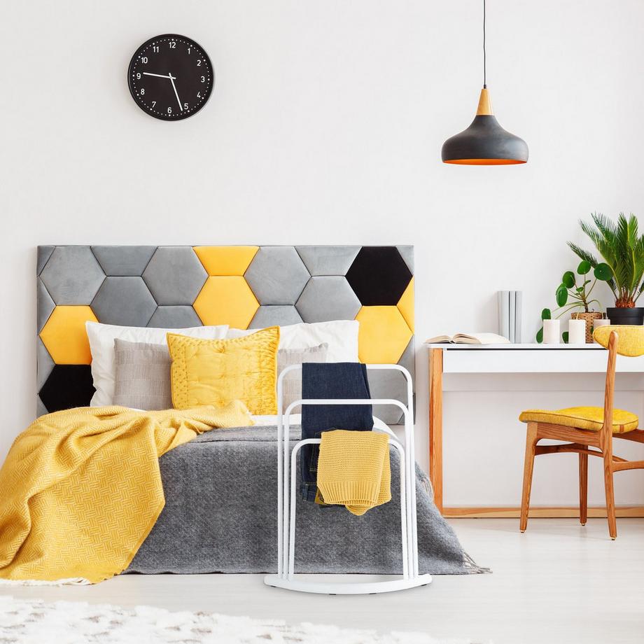 B2X Porte-serviettes sur pied blanc  