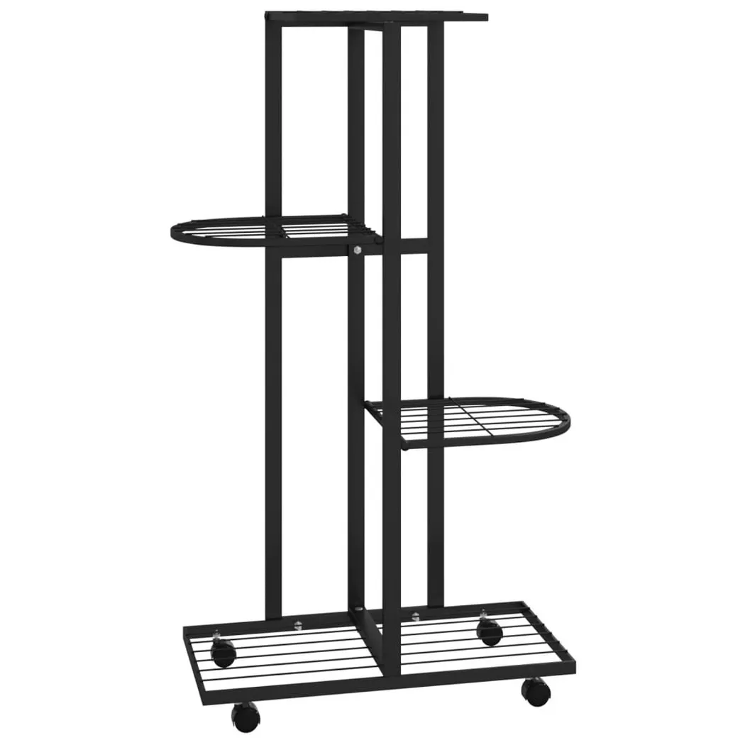 VidaXL - Blumenständer eisen, One Size, Schwarz