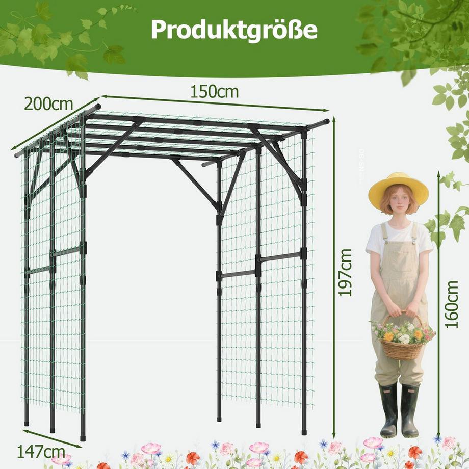 Northix Traliccio ad arco da giardino per piante rampicanti  