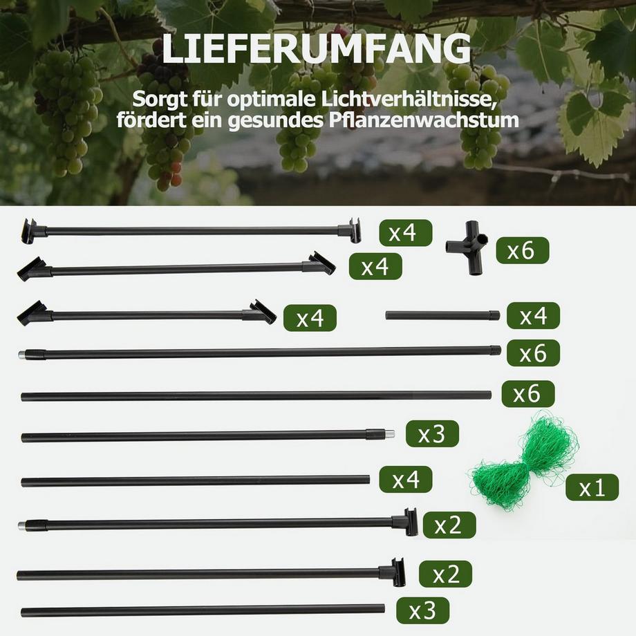 Northix Traliccio ad arco da giardino per piante rampicanti  