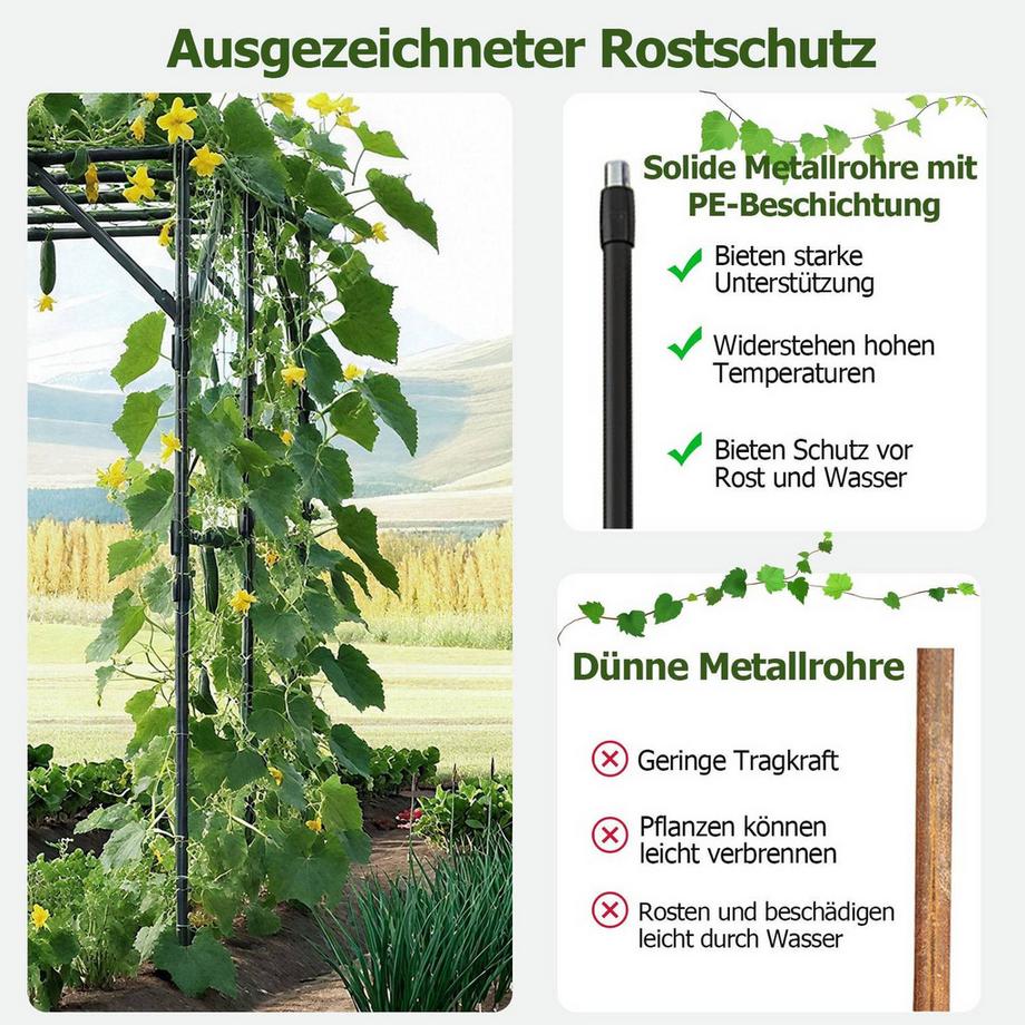 Northix Traliccio ad arco da giardino per piante rampicanti  