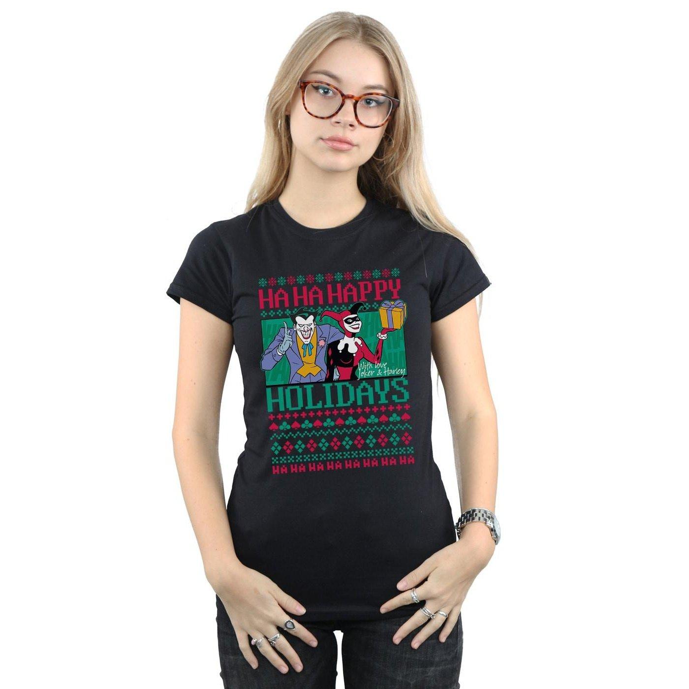 DC COMICS  Tshirt HA HA HAPPY HOLIDAYS 