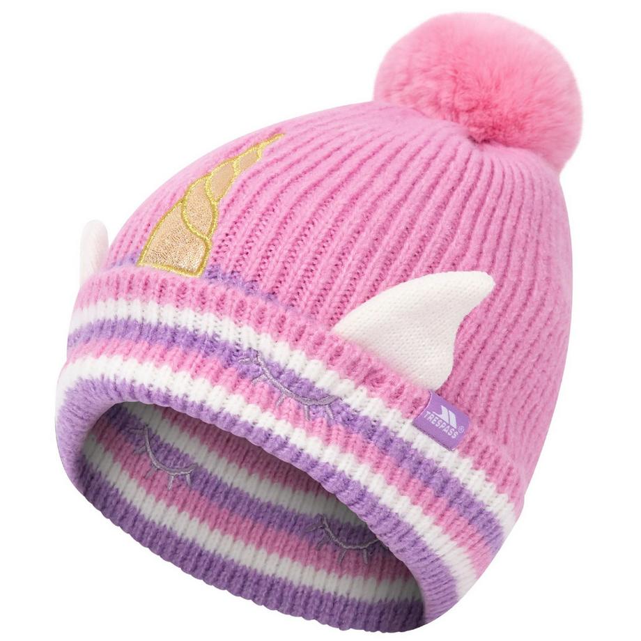 Trespass  Bonnet Doublé À Revers Et Pompon Motiftyle Licorne 3d Magic Horn 