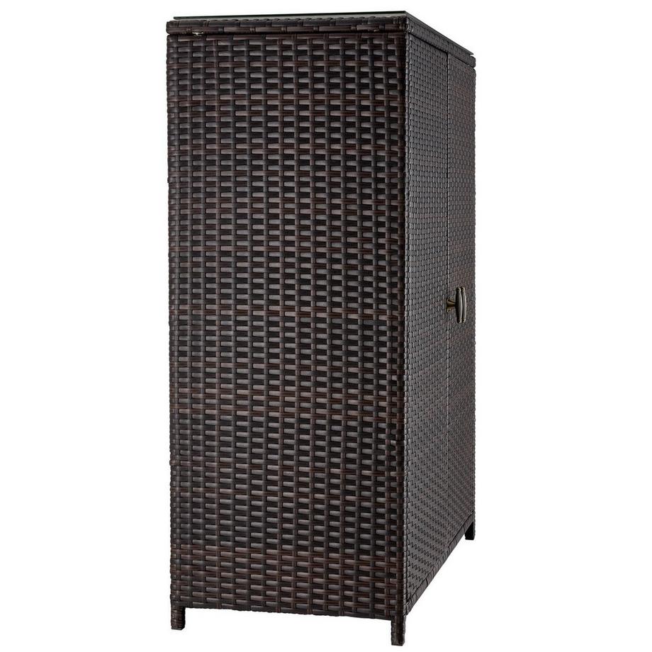 Tectake Armoire de jardin en aluminium Monza résistant aux intempéries et aux UV  