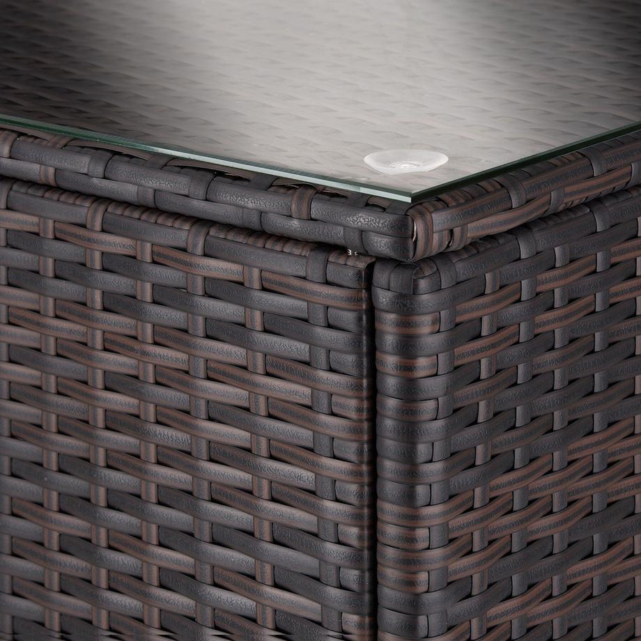 Tectake Armoire de jardin en aluminium Monza résistant aux intempéries et aux UV  