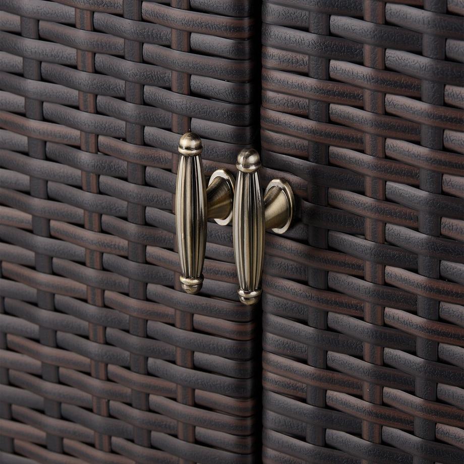 Tectake Armoire de jardin en aluminium Monza résistant aux intempéries et aux UV  