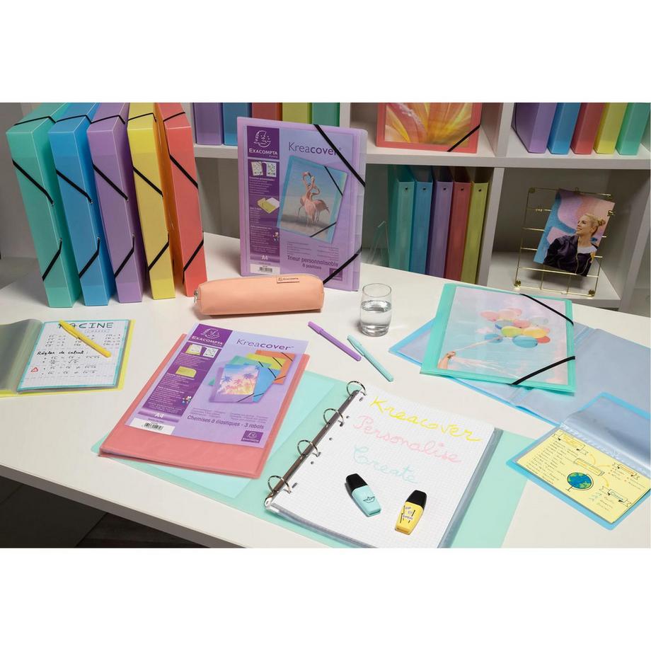 Exacompta Cartella portaprogetti polipropilene Kreacover dorso 40mm - A4 - x 5  