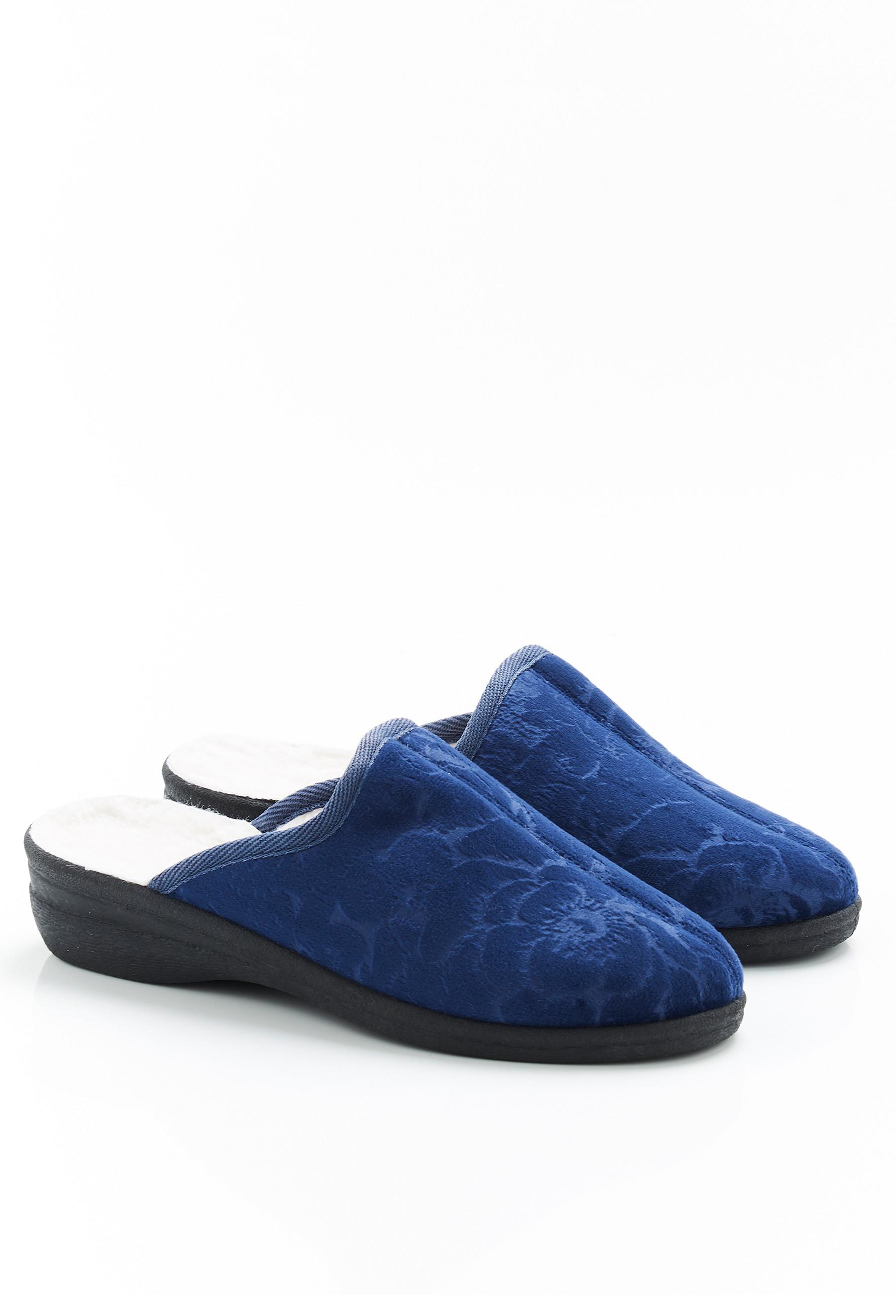Image of Pantoffeln Mit Futter Aus Thermolactylfasern. Unisex Blau 42