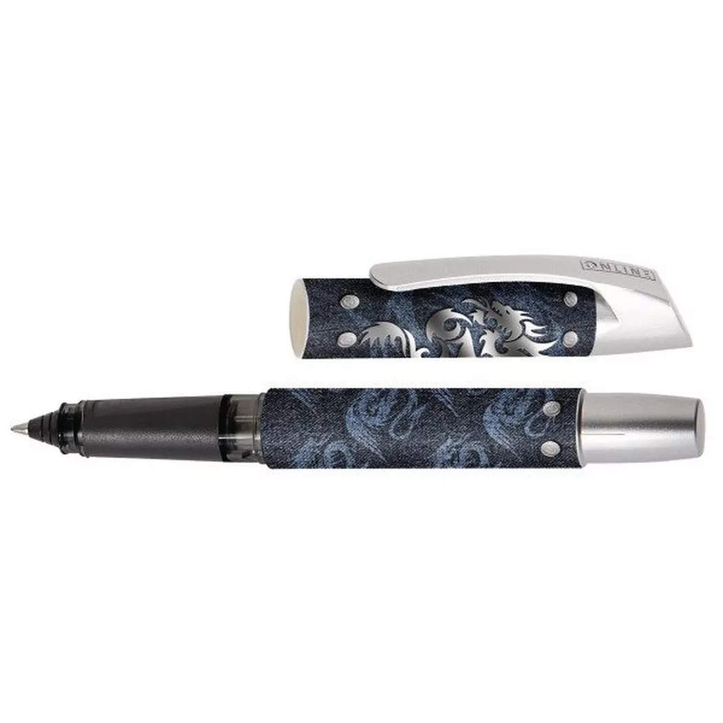 Online -  Patrone Tintenroller 0.7mm 61161/3D Denim Dragon Denim Dragon, Blau