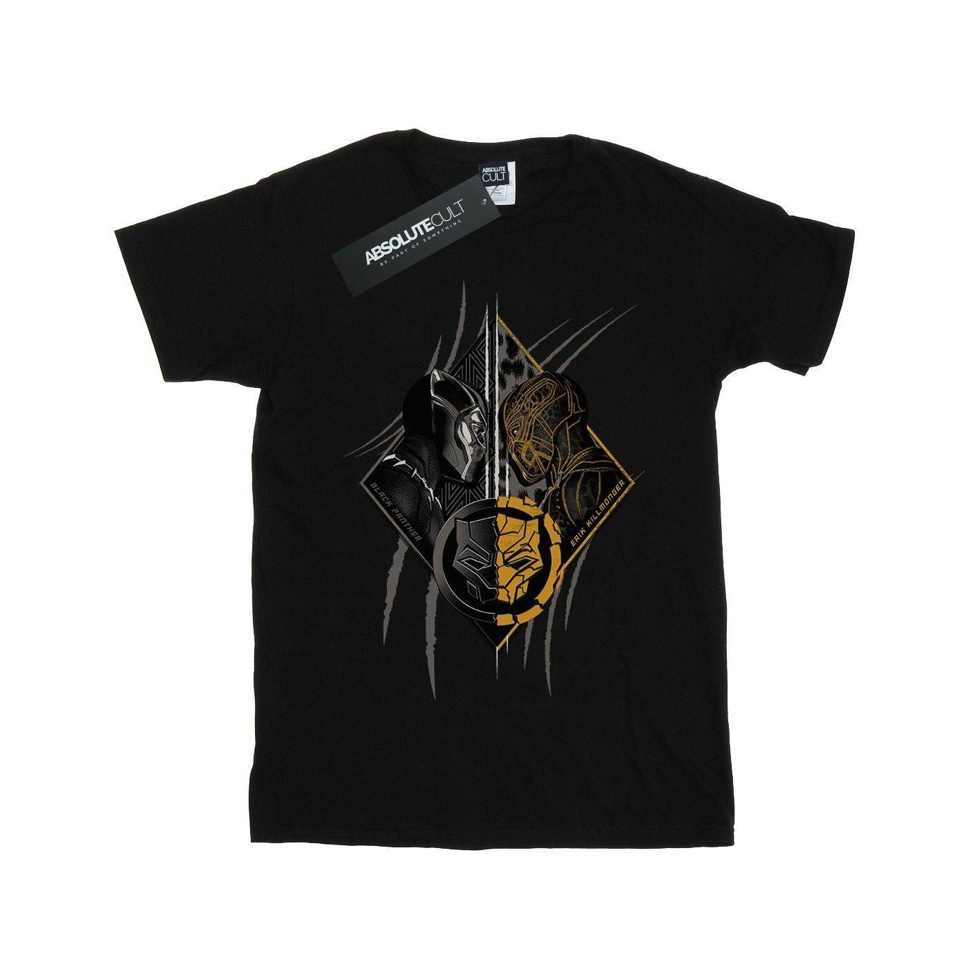 Image of Black Panther Vs Killmonger Tshirt Mädchen Schwarz 152-158