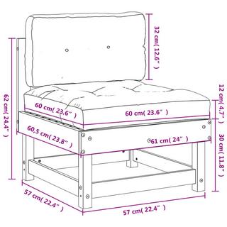 VidaXL Mittelsofa holz  