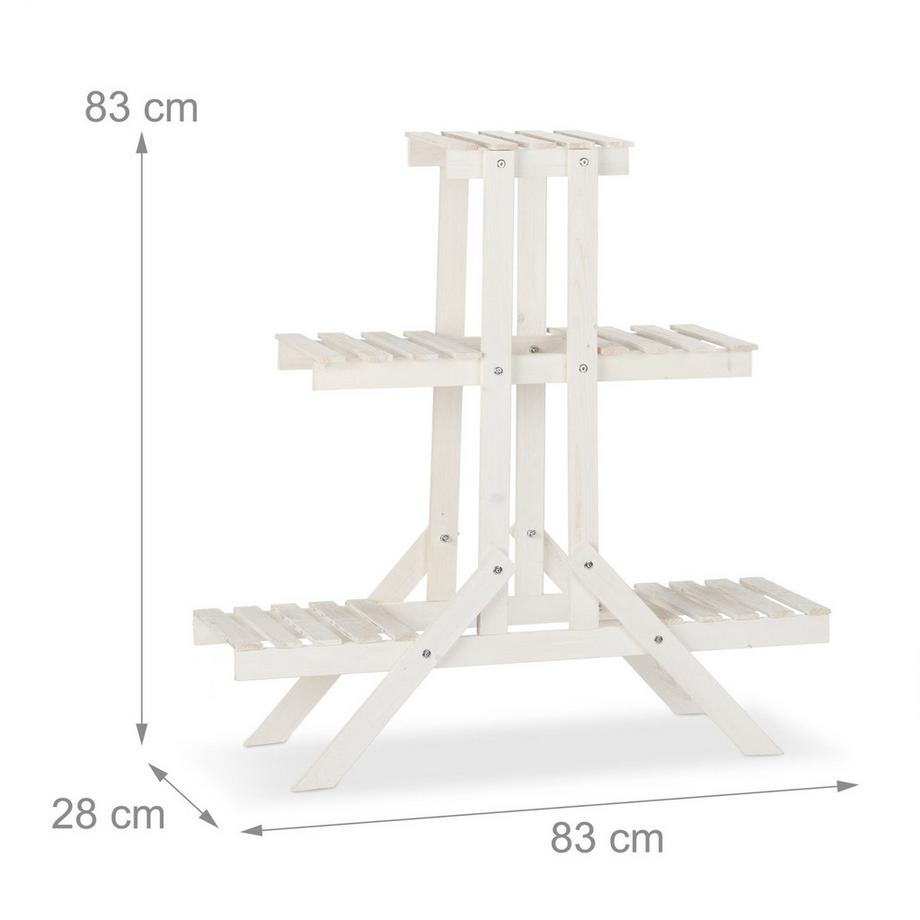 B2X Scala fiorita in legno con 3 gradini  