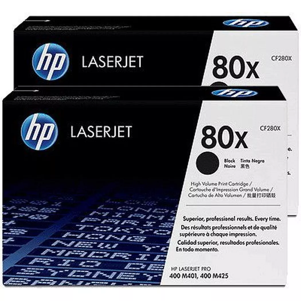 Hewlett-Packard – HP Toner-Modul 80X schwarz CF280XD LaserJet Pro 400 2 Stück, One Size