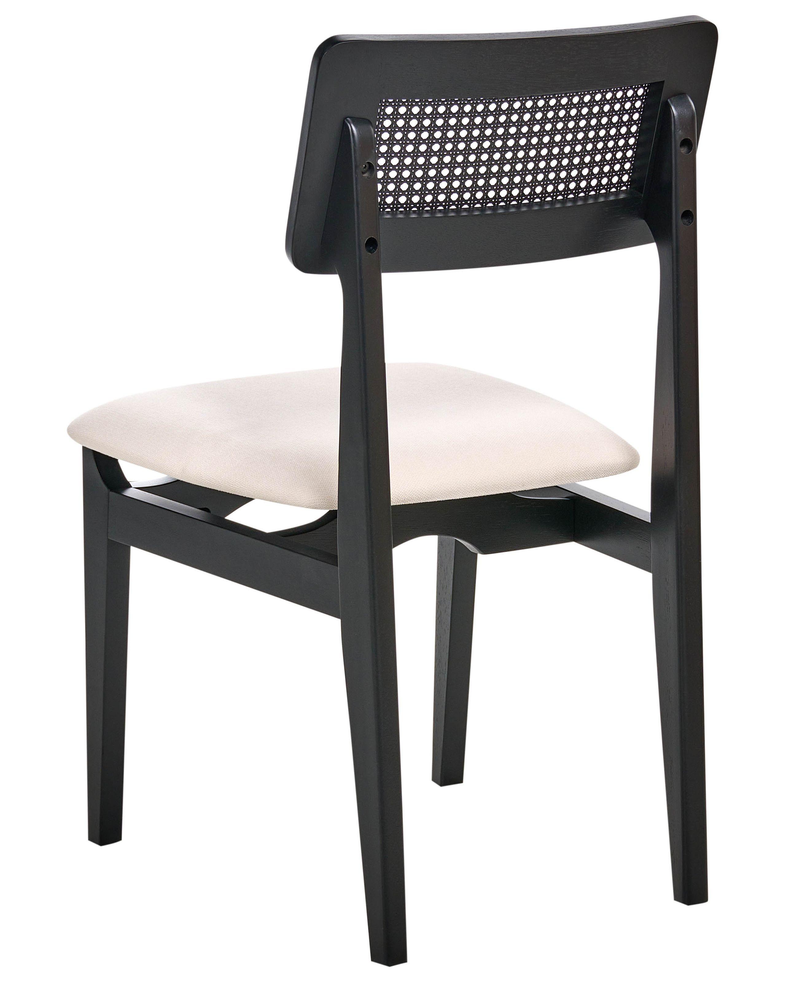 Beliani Lot de 2 chaises de salle à manger en Bois d'hévéa Rétro RUBONIA  