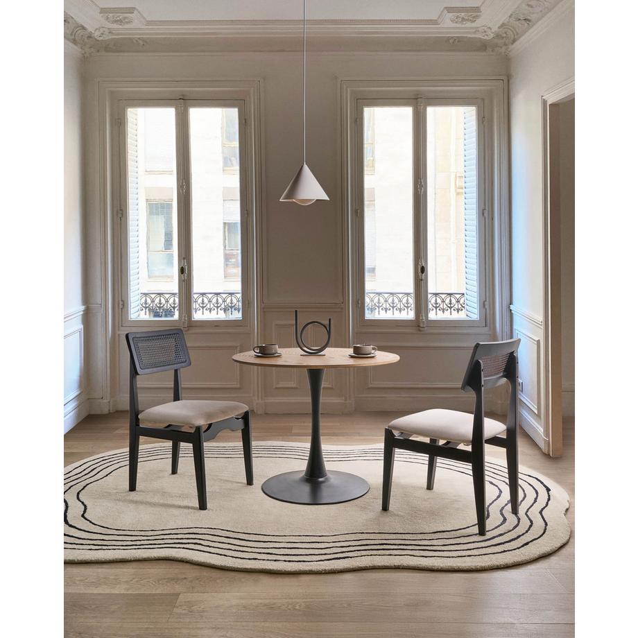 Beliani Set di 2 sedie da pranzo en Legno di caucciù Retrò RUBONIA  