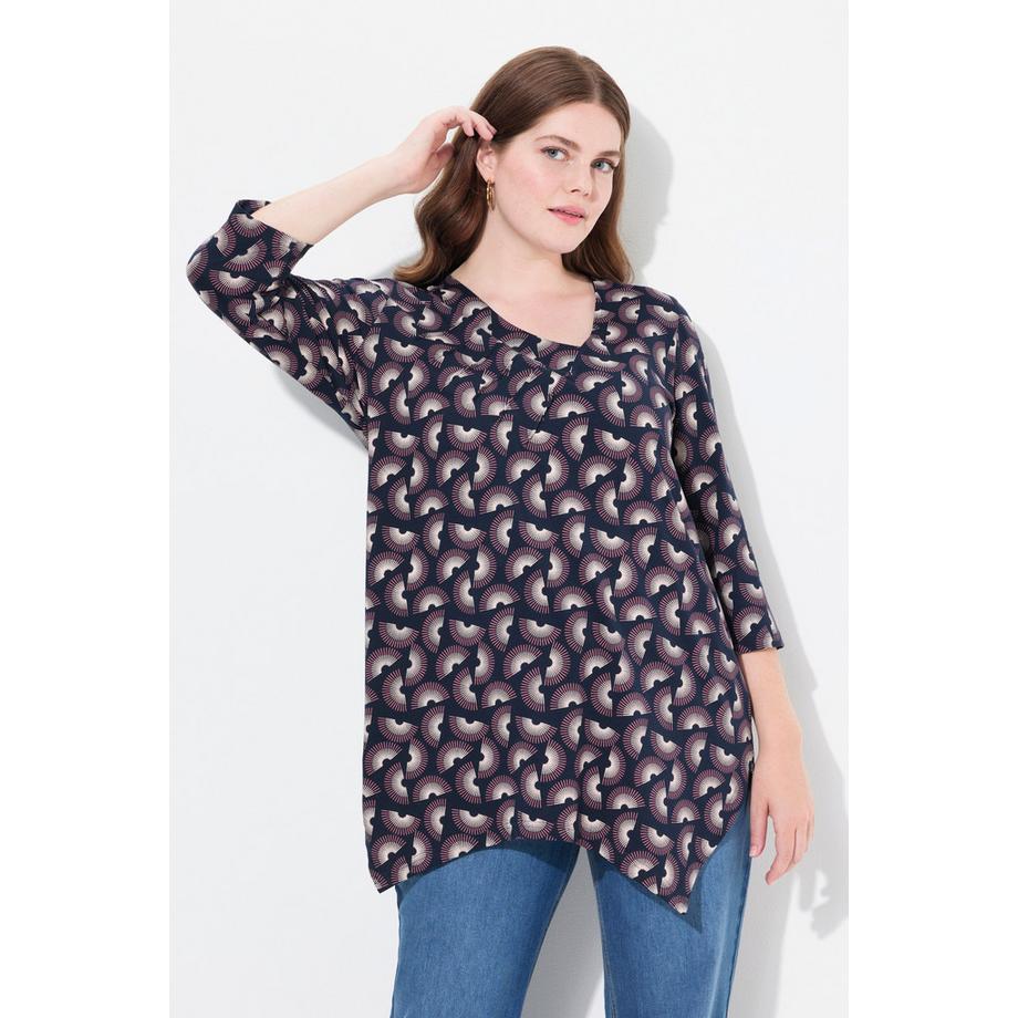 Ulla Popken Maglia A-line Scollo a V Maniche 3/4  