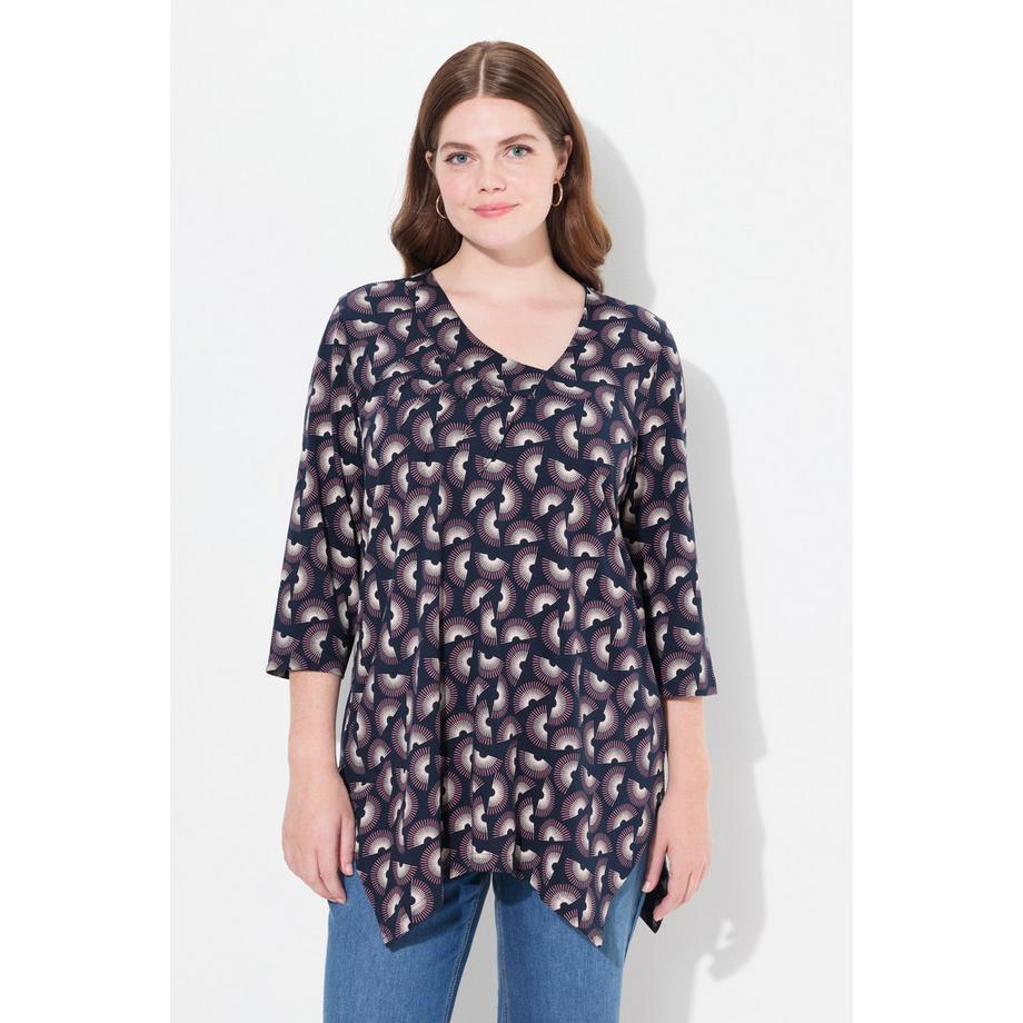 Ulla Popken Maglia A-line Scollo a V Maniche 3/4  