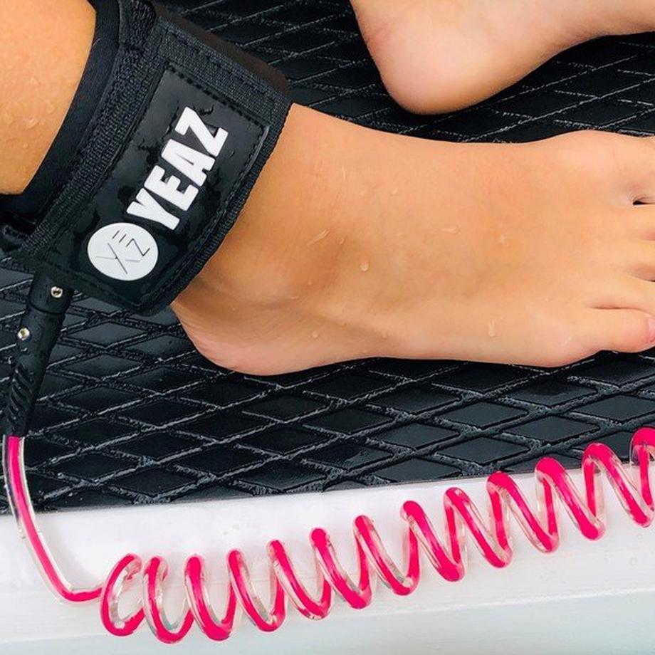 YEAZ  NUI Linea di sicurezza/guinzaglio per SUP - shell pink 