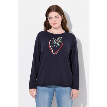 Pull, Motif Fruit, Encolure Ronde, Manches Longues, Coton Bio