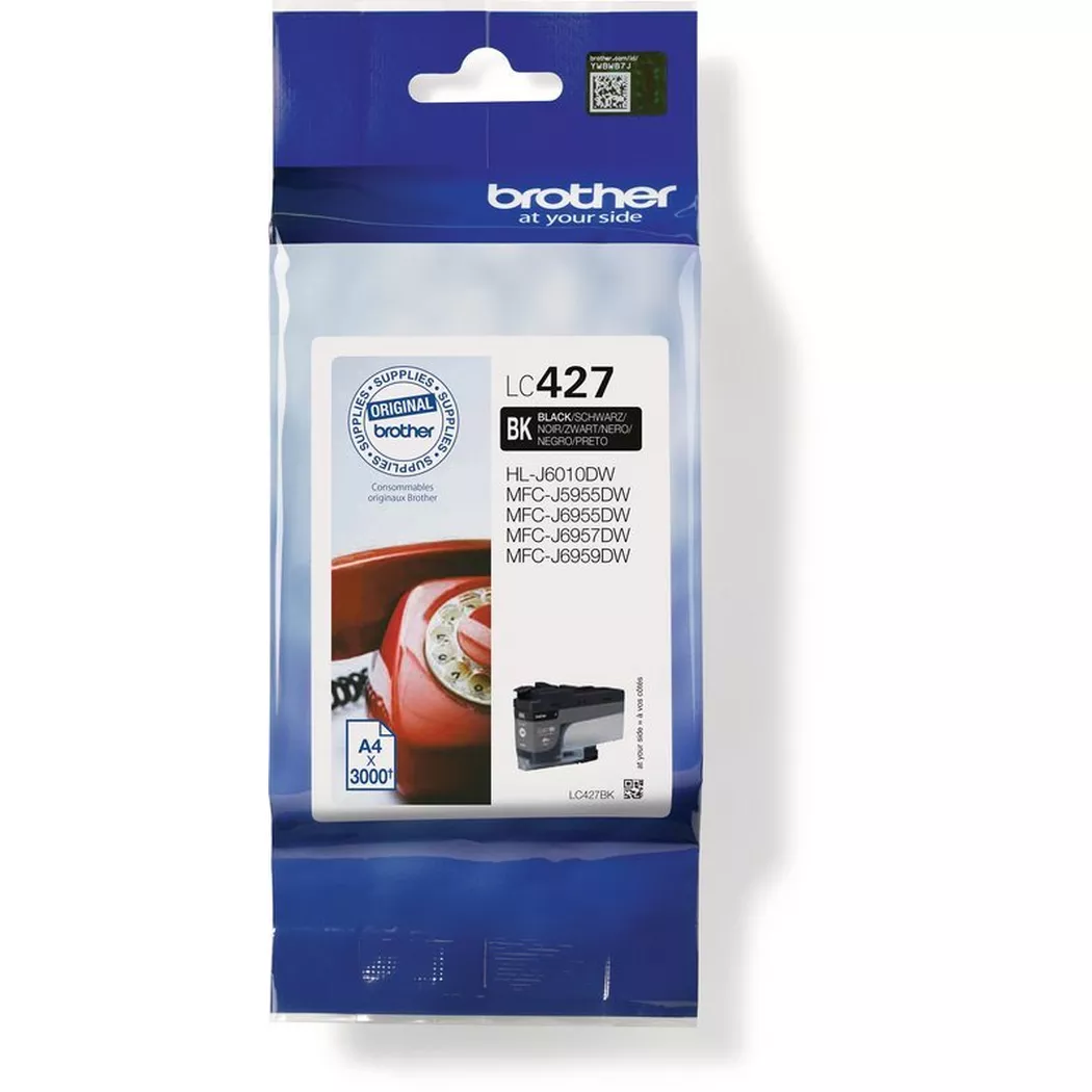 Brother – Tintenpatrone schwarz LC-427BK MFC-J5955 3000 Seiten, One Size