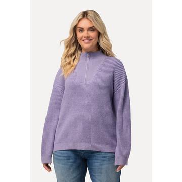 Maglione polo dal taglio oversize con maniche lunghe