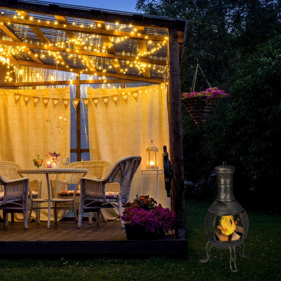 B2X  Außenkamin goldfarben 