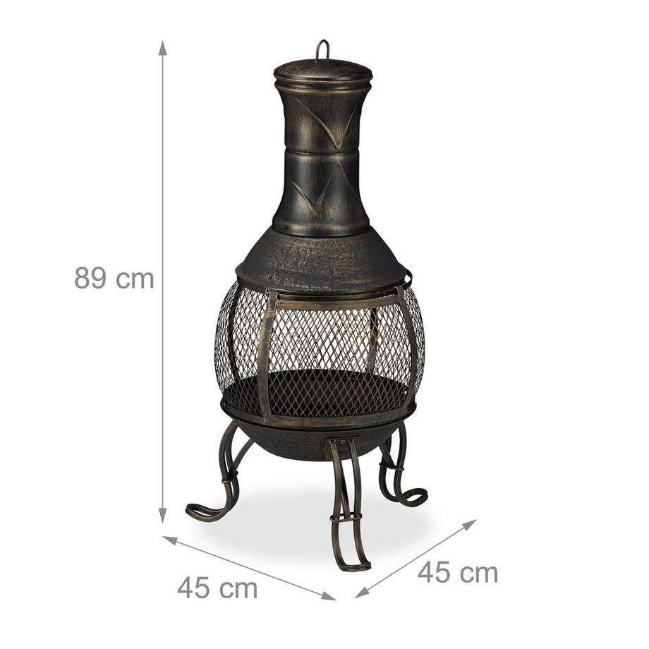 B2X  Außenkamin goldfarben 