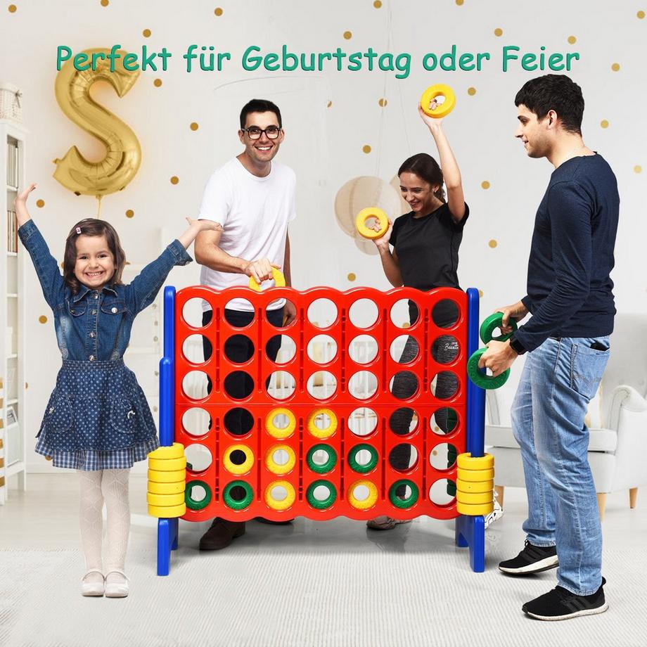 Northix  Vier-Gewinnt Spiel 4 Gewinnt Spielbrettsätze Vier in Einer Reihe Spiel mit 42 Jumbo-Ringen 
