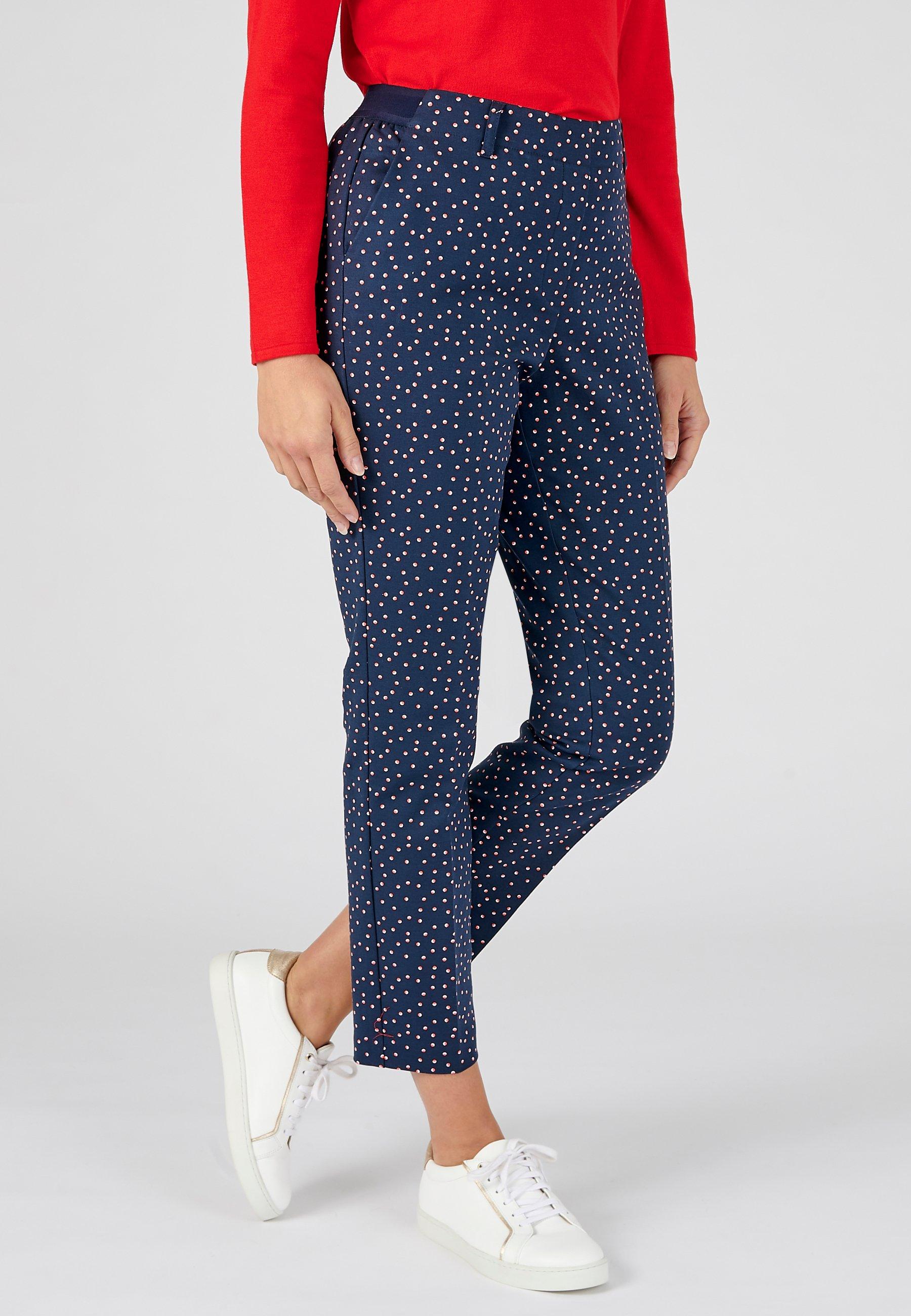 Image of 7/8-hose Aus Baumwollsatin. Damen Blau 44