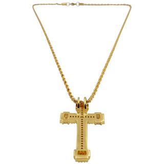 HEBE JEWELS  Zirkonia Kreuz Kette, HIP-HOP-STYLE 