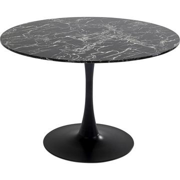 Table Veneto marbre noir ronde 110