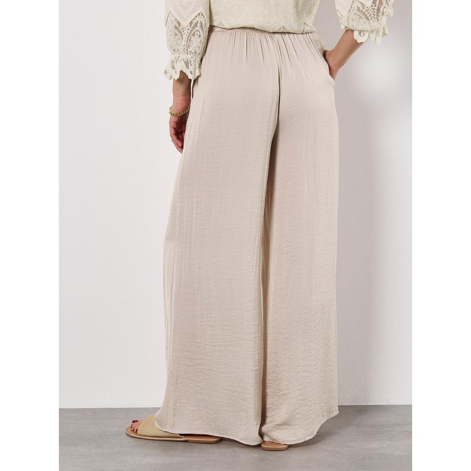 APRICOT Pantalon large en satin texturé  