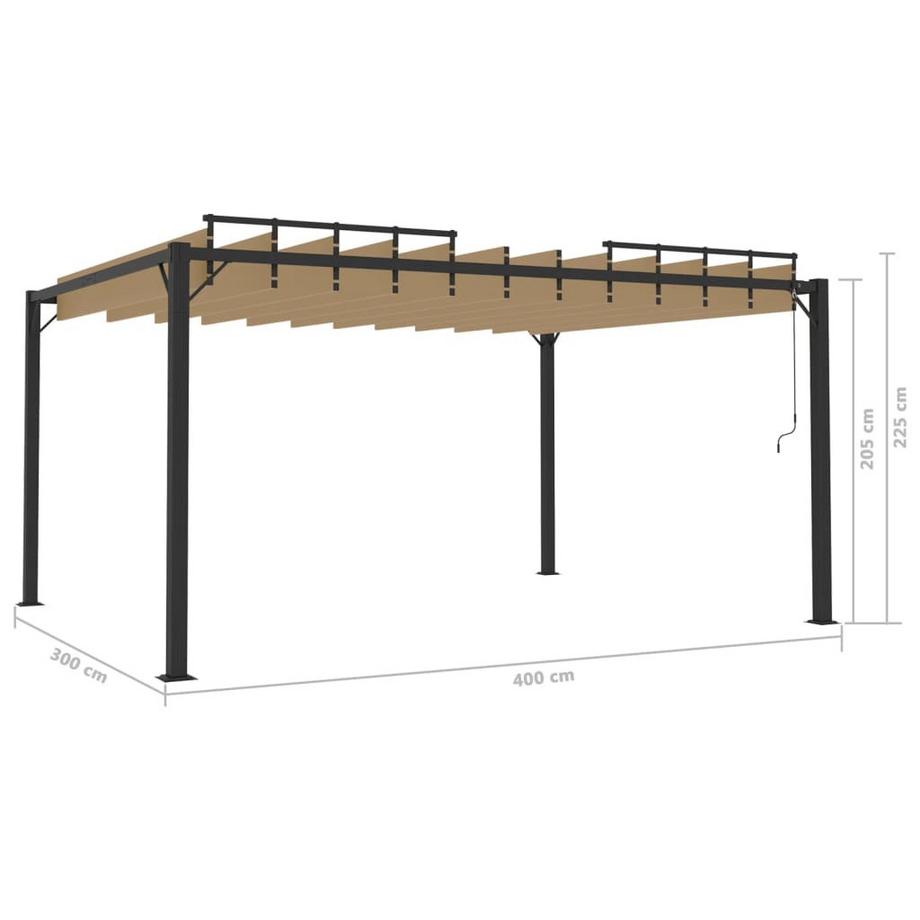 VidaXL gazebo Tessuto  