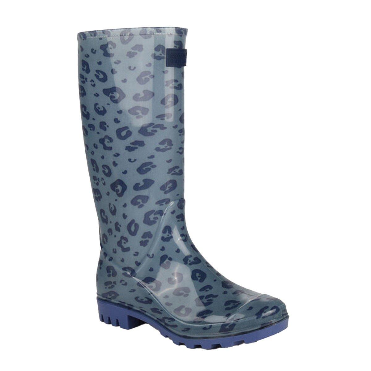 Image of Gummistiefel Wenlock, Tierprint Damen Grau 41