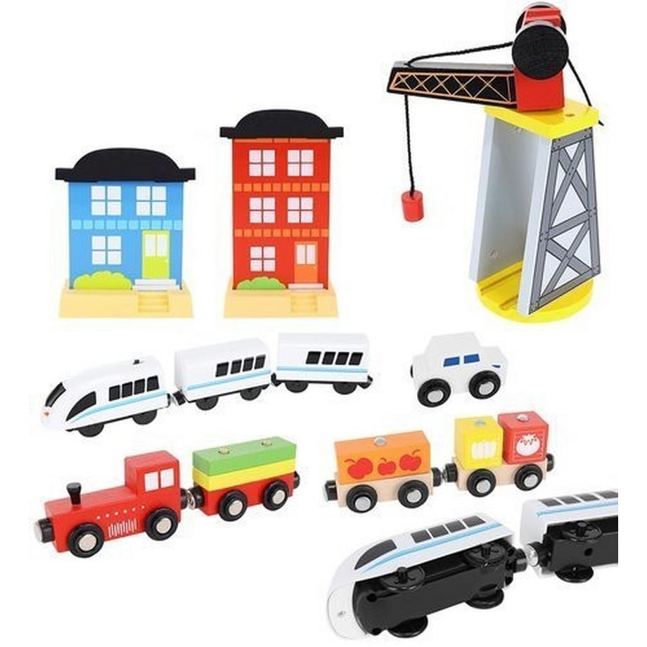 Kruzzel  Holzeisenbahn – batteriebetriebene Eisenbahn 