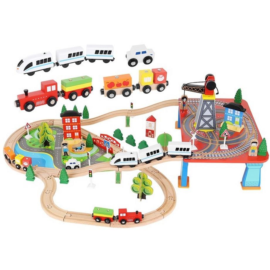 Kruzzel  Holzeisenbahn – batteriebetriebene Eisenbahn 