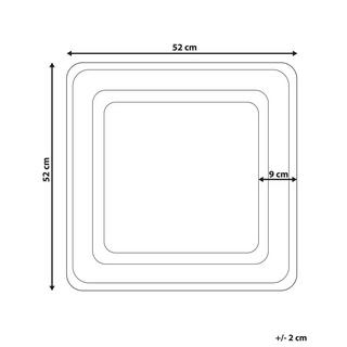 Beliani Miroir en Fibre de jacinthe d'eau Boho LANGLI  