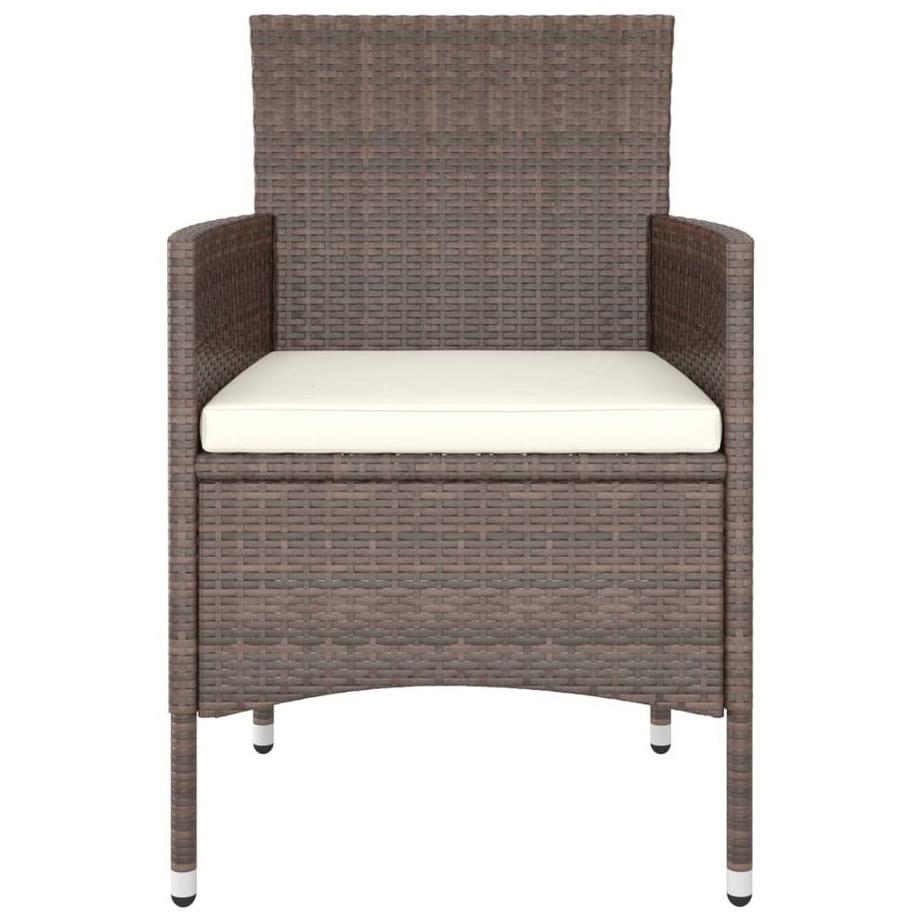 VidaXL Gartenstuhl und hocker poly-rattan  