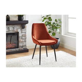Vente-unique Stuhl 6erSet Samt er Metall Terracotta MASURIE  
