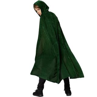 Tectake  Costume cape à capuchon velours vert enfant unisexe 