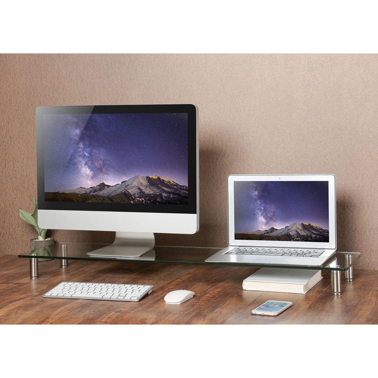 LogiLink  Monitorständer aus Glas/Metall 1 m 