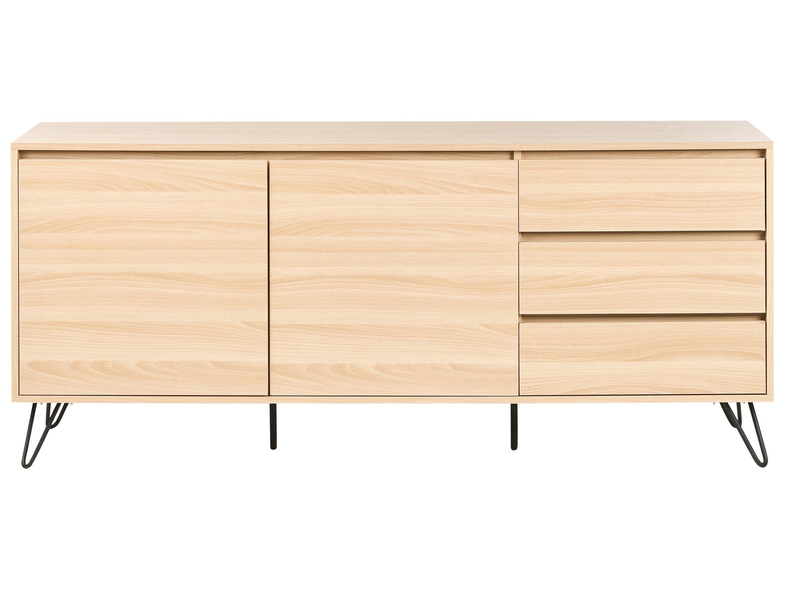 Beliani Sideboard mit 2 Türen aus Faserplatte Minimalistisch CARDIGAN  