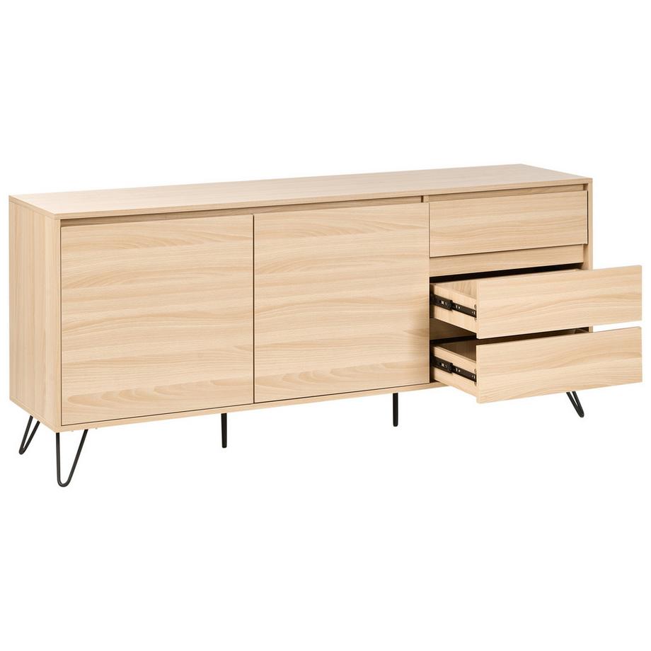 Beliani Sideboard mit 2 Türen aus Faserplatte Skandinavisch CARDIGAN  