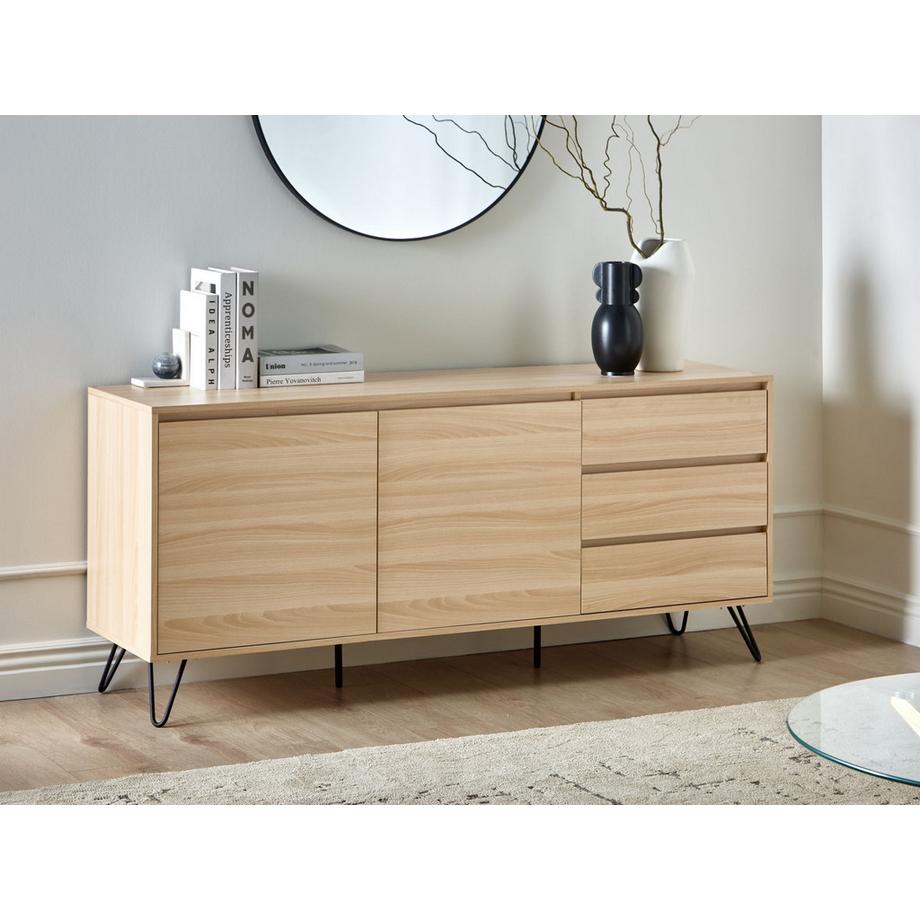 Beliani Sideboard mit 2 Türen aus Faserplatte Skandinavisch CARDIGAN  