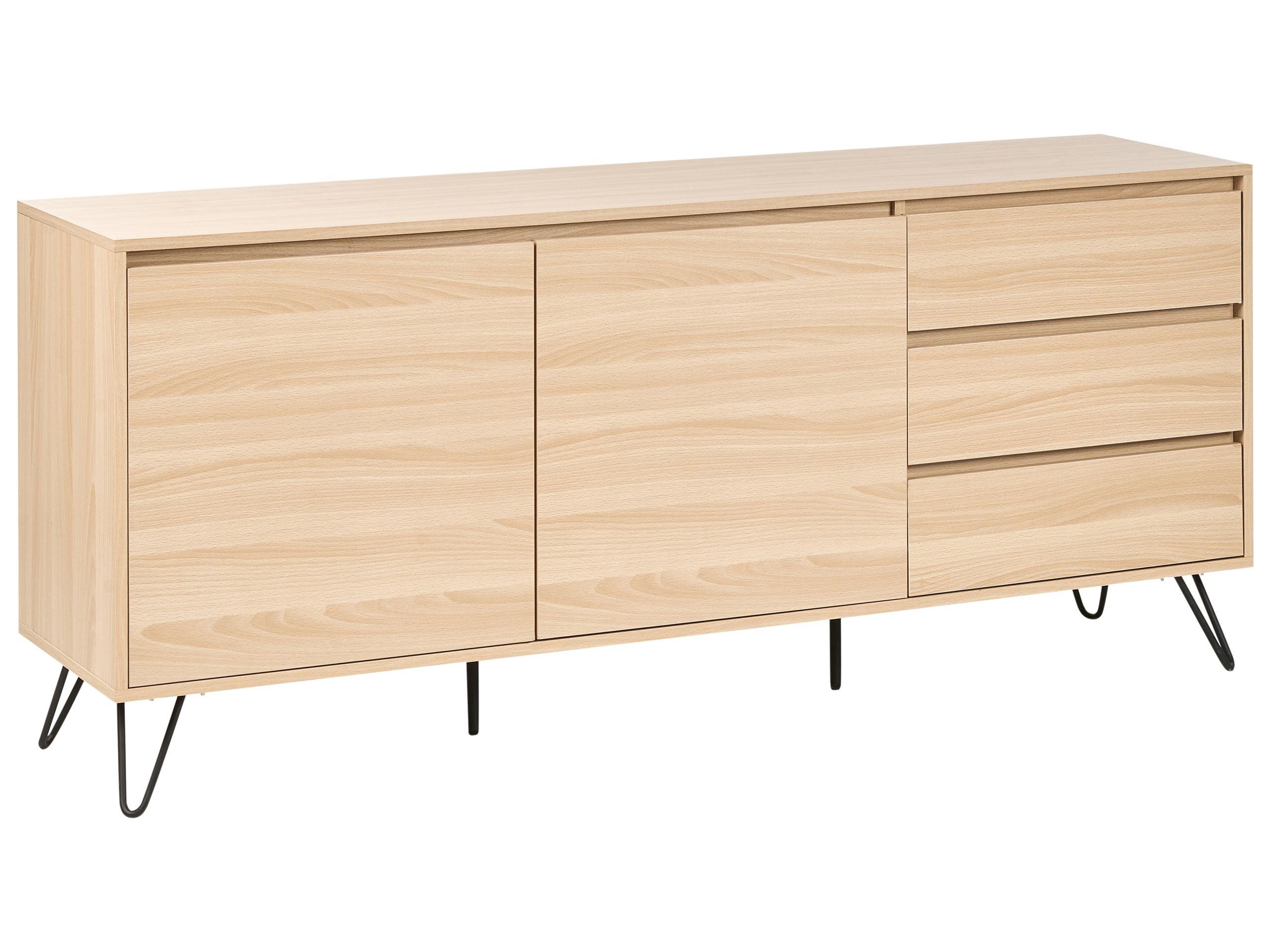 Beliani Sideboard mit 2 Türen aus Faserplatte Minimalistisch CARDIGAN  