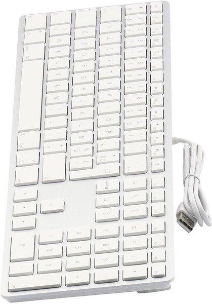 LMP  USB Tastatur KB-1243, FR-Layout, Zahlenblock, 110 Tasten, 2x USB 