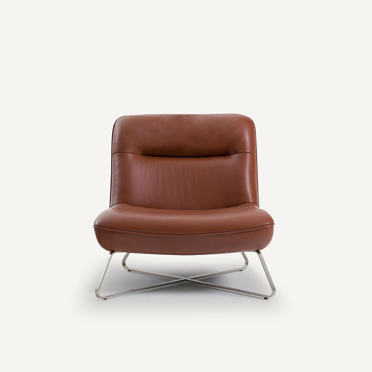 AM.PM Fauteuil cuir et nickel satiné  