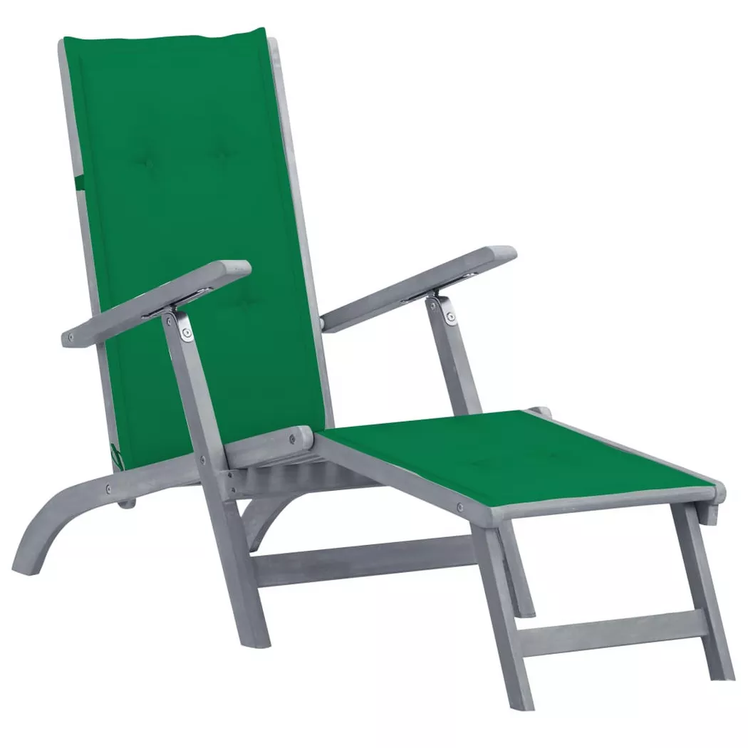VidaXL - Liegestuhl akazienholz, One Size, Grau